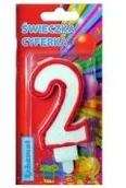 Kinder party - Świeczka cyferka 2 - miniaturka - grafika 1