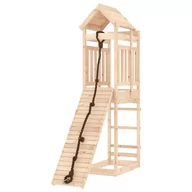 Place zabaw - Domek ze ścianką wspinaczkową dla dzieci, lite drewno sosnowe Lumarko! - miniaturka - grafika 1