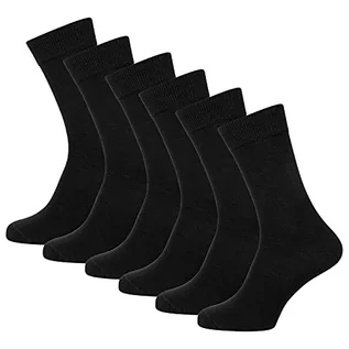 Skarpetki męskie - Nur Der Męskie skarpety bawełniane, stretch, 6 sztuk, czarne, XL - grafika 1