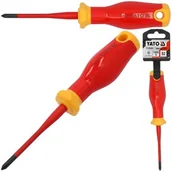 Śrubokręty - Yato Wkrętak Śrubokręt Izolowany Krzyżak Slim PH1x80mm 1000V Dla Elektyka - miniaturka - grafika 1