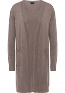 Swetry damskie - DreiMaster Klassik Damski kardigan, ciemnoszary (ciemnoszary), XL/XXL, ciemnoszarobrązowy, XL-XXL - miniaturka - grafika 1