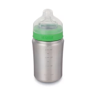 Klean Kanteen, Baby Bottle, Butelka dla niemowlaków, Brushed Stainless, 267 ml - Butelki dla niemowląt - miniaturka - grafika 1