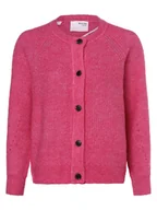 Swetry damskie - Selected Femme - Kardigan damski z dodatkiem alpaki  SLFLulu, wyrazisty róż - miniaturka - grafika 1