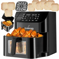 Frytownice gastronomiczne - Frytkownica Beztłuszczowa Frytownica 8L Piekarnik Airfryer Dwukomorowa Led - miniaturka - grafika 1