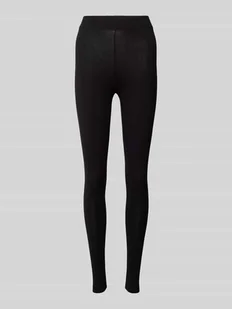 Legginsy o kroju skinny fit w jednolitym kolorze model ‘LIVE LOVE NEW’ - Legginsy - miniaturka - grafika 1