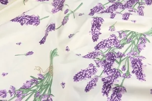 Prostokątny bawełniany obrus plamoodporny z wzorem Lawanda - Obrusy i serwetki - miniaturka - grafika 1