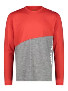 Koszulki sportowe męskie - CMP Koszulka funkcyjna w kolorze czerwono-szarym - grafika 1