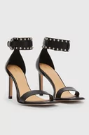 Sandały damskie - AllSaints sandały skórzane ALMA damskie kolor czarny na szpilce WF027Z - miniaturka - grafika 1