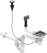 Syfony - Syfon ALVEUS MONARCH SYFON POP-UP ODPŁYW KWADRAT PRZELEW HALB RAMKA BLASZKA antracyt PVD (1144856) - miniaturka - grafika 1