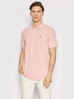 Koszulki męskie - Selected Homme Polo Haze 16082840 Różowy Regular Fit - grafika 1