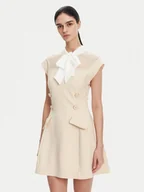 Sukienki - Imperial Sukienka koktajlowa AFJJJKP Écru Regular Fit - miniaturka - grafika 1