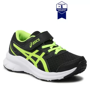 Buty dla chłopców - Buty Asics - Jolt 3 Ps 1014A198 Black/Hazard Green 010 - grafika 1