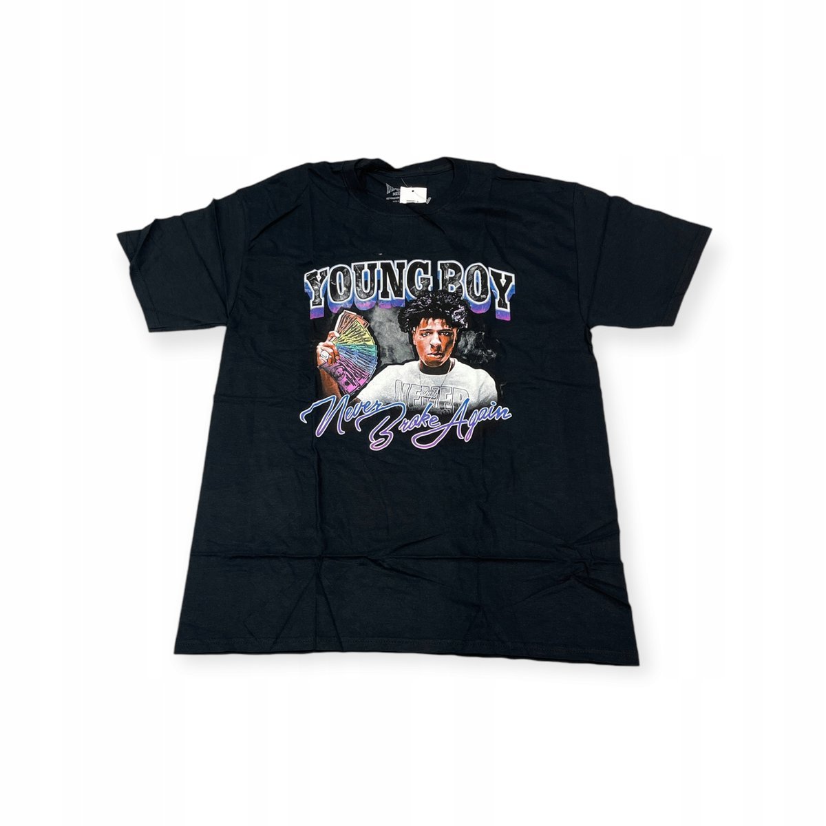 Koszulka T-shirt męski okrągły dekolt SPENCER'S NEVER BROKE AGAIN M