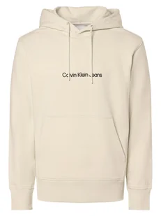 Calvin Klein Jeans Męski sweter z kapturem Mężczyźni Bawełna zielony jednolity, S - Swetry męskie - miniaturka - grafika 1