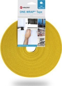 Triton Taśma VELCRO One Wrap o szerokości 30 mm, żółta, 25 m