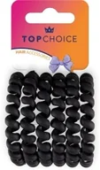 Ozdoby do włosów - Top Choice Gumka do włosów Czarna 6 szt. - miniaturka - grafika 1