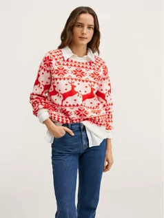 Swetry damskie - Mango Sweter Rudolph 27011155 Biały Regular Fit - grafika 1