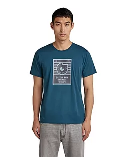 Koszulki męskie - G-STAR RAW Męski t-shirt Boxed Hd Gr R T, Blue (Nitro 336-1861), S - grafika 1