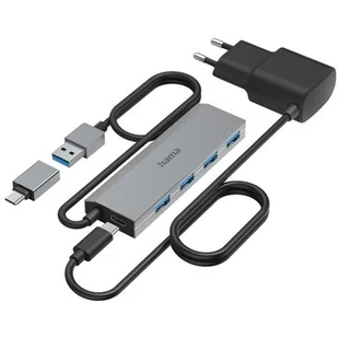 HUB USB Hama 200138 4x USB-A 3.0 (002001380000) - Huby USB - miniaturka - grafika 1
