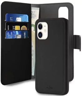 PURO Wallet Detachable iPhone 11 czarny IPCX6119BOOKC3BLK - Etui i futerały do telefonów - miniaturka - grafika 2
