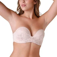 Biustonosze - Wonderbra Biustonosz damski Ultimate Strapless, Creamy Pearl, 80E - miniaturka - grafika 1