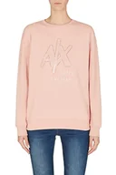 Bluzy damskie - Armani Exchange Damska bluza Sustainable, Studded Logo, Comfy Fit, damska, rozmiar M, Lady, XS - miniaturka - grafika 1