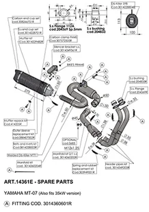 LeoVince zestaw części zamiennych do rury wydechowej - Części motocyklowe - miniaturka - grafika 1