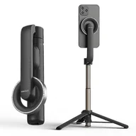 Selfie stick - Magnetyczny statyw Selfie Stick kompatybilny z Magsafe, wysuwany magnetyczny statyw telefonu komórkowego dla Iphone 14 13 12 Wszystkie telefony Czarny - miniaturka - grafika 1