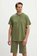 Koszulki męskie - G-Star Raw t-shirt bawełniany kolor zielony gładki - miniaturka - grafika 1