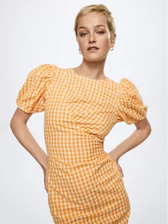 Sukienki - Mango Sukienka codzienna Monte2 27027121 Pomarańczowy Slim Fit - grafika 1