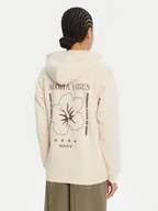 Bluzy damskie - Roxy Bluza ERJFT05021 Beżowy Regular Fit - miniaturka - grafika 1