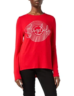 Street One T-shirt damski, Full Red, 46 PL - Koszulki i topy damskie - miniaturka - grafika 1