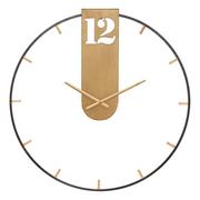Zegary - Czarny zegar ścienny z elementami w kolorze złota Mauro Ferretti Goldy, ø 60 cm - miniaturka - grafika 1