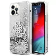 Etui i futerały do telefonów - Guess GUHCP12LLG4GSI iPhone 12 Pro Max 6,7" srebrny/silver hardcase 4G Big Liquid Glitter GUE001260 - miniaturka - grafika 1