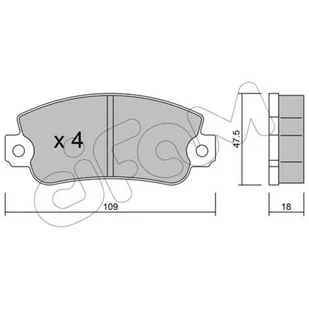 Klocki hamulcowe - komplet CIFAM 822-033-0 - Klocki hamulcowe - miniaturka - grafika 1
