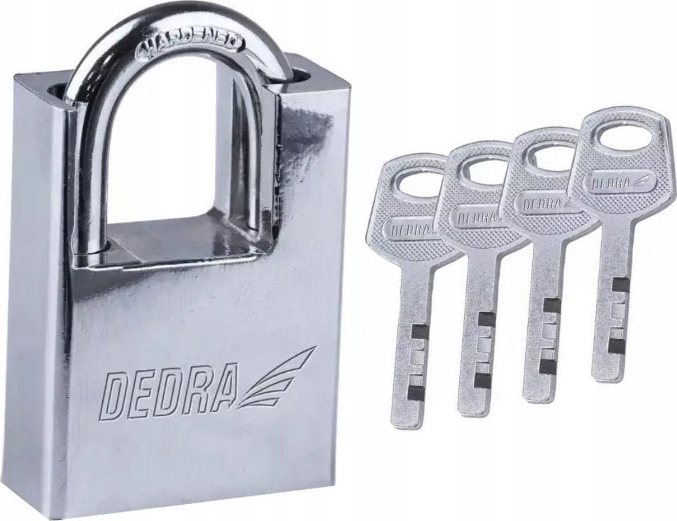 Dedra Kłódka trzpieniowa żeliwna niklowana 60mm