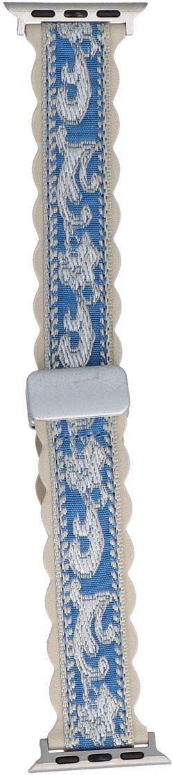 GlacierX pasek do smartwatcha Leather Fusion Blue Weave do Apple Watch 38/40/41mm Niebieski