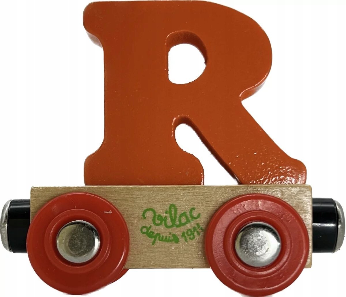 Vilac wagonik kolejowy magnetyczny z literką R - różne kolory