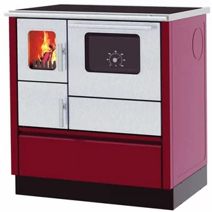 Kuchnia węglowa Alfa-Plam INOX 75 6kW czerwona Eko Projekt 2022 - Kuchnie węglowe - miniaturka - grafika 1