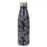 Shakery i bidony sportowe - Butelka termiczna Flower czarna 500ml - miniaturka - grafika 1