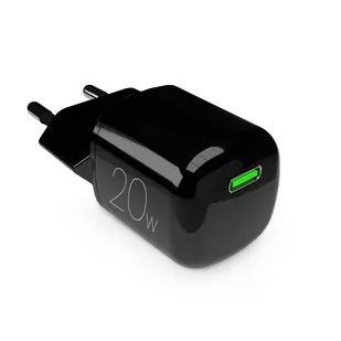 PURO MiniPro Wall Charger GaN - Ładowarka sieciowa 1 x USB-C 20W PD (czarny) - Ładowarki do telefonów - miniaturka - grafika 1