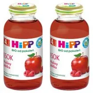 Soki i herbatki dla dzieci - Hipp Sok 100% maliny-jabłka po 4. miesiącu zestaw 2 x 200 ml Bio - miniaturka - grafika 1