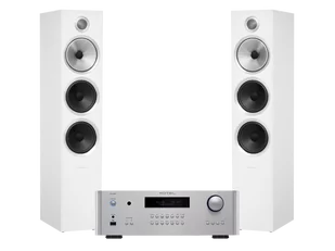 Rotel RA-1592 MK II (srebrny) + 703 S2 (biały) - Zestawy stereo - miniaturka - grafika 1