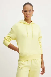 Patrizia Pepe bluza bawełniana damska kolor żółty z kapturem gładka 8M1619 J079 - Bluzy damskie - miniaturka - grafika 1