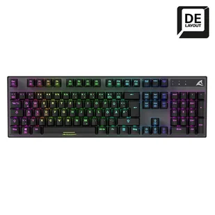 Sharkoon SKILLER SGK20 Brown klawiatura Gaming USB QWERTZ Niemiecki Czarny 4044951037766 - Klawiatury - miniaturka - grafika 1