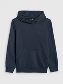 Bluzy dla chłopców - 4F Bluza dresowa nierozpinana z kapturem chłopięca - granatowa 122 (6-7 lat) - miniaturka - grafika 1