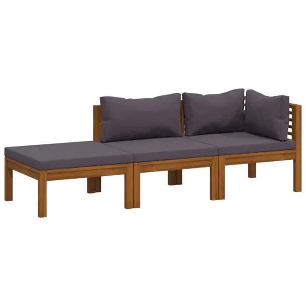 Zestaw mebli ogrodowych Relax Acacia 7-elementowy, ciemnoszary