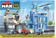 Klocki - Max MAX CITY Bricks Police Station, 870pcs - miniaturka - grafika 1