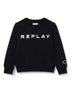 Replay Bluza chłopięca, 098 BLACK, 8 Lat - Bluzy dla chłopców - miniaturka - grafika 1