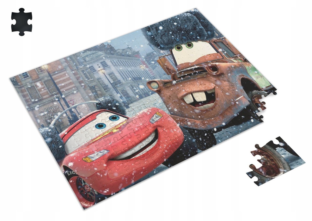 Puzzle AUTA ZYGZAK ZŁOMEK MCQUEEN A3 252 el z Nadrukiem + IMIĘ Pudełko 25